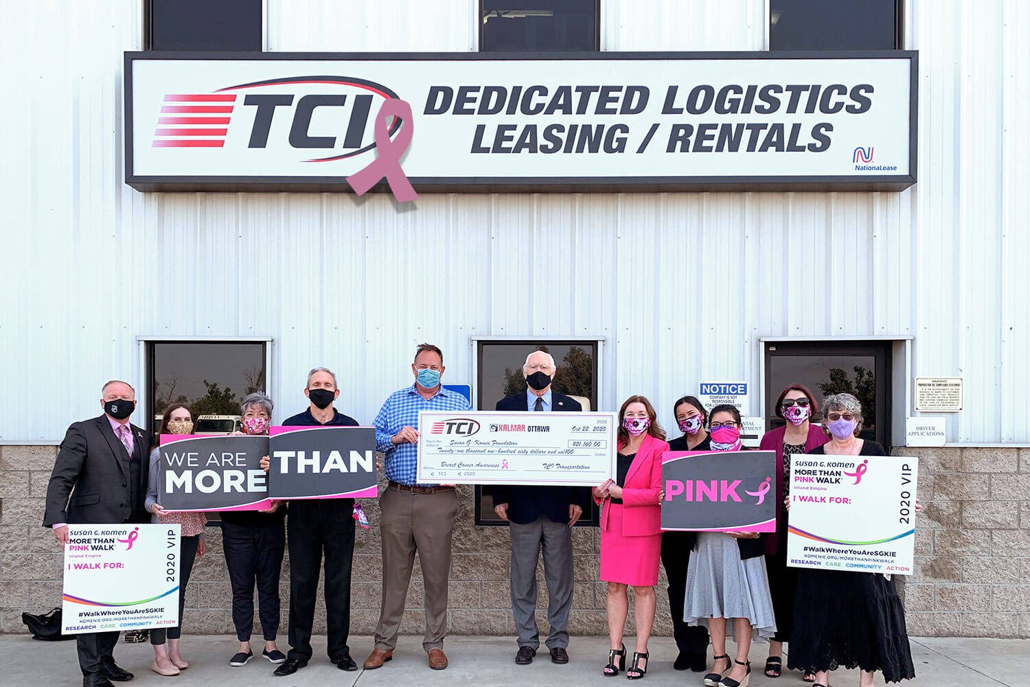 TCI Breast Cancer Donation Group Photo